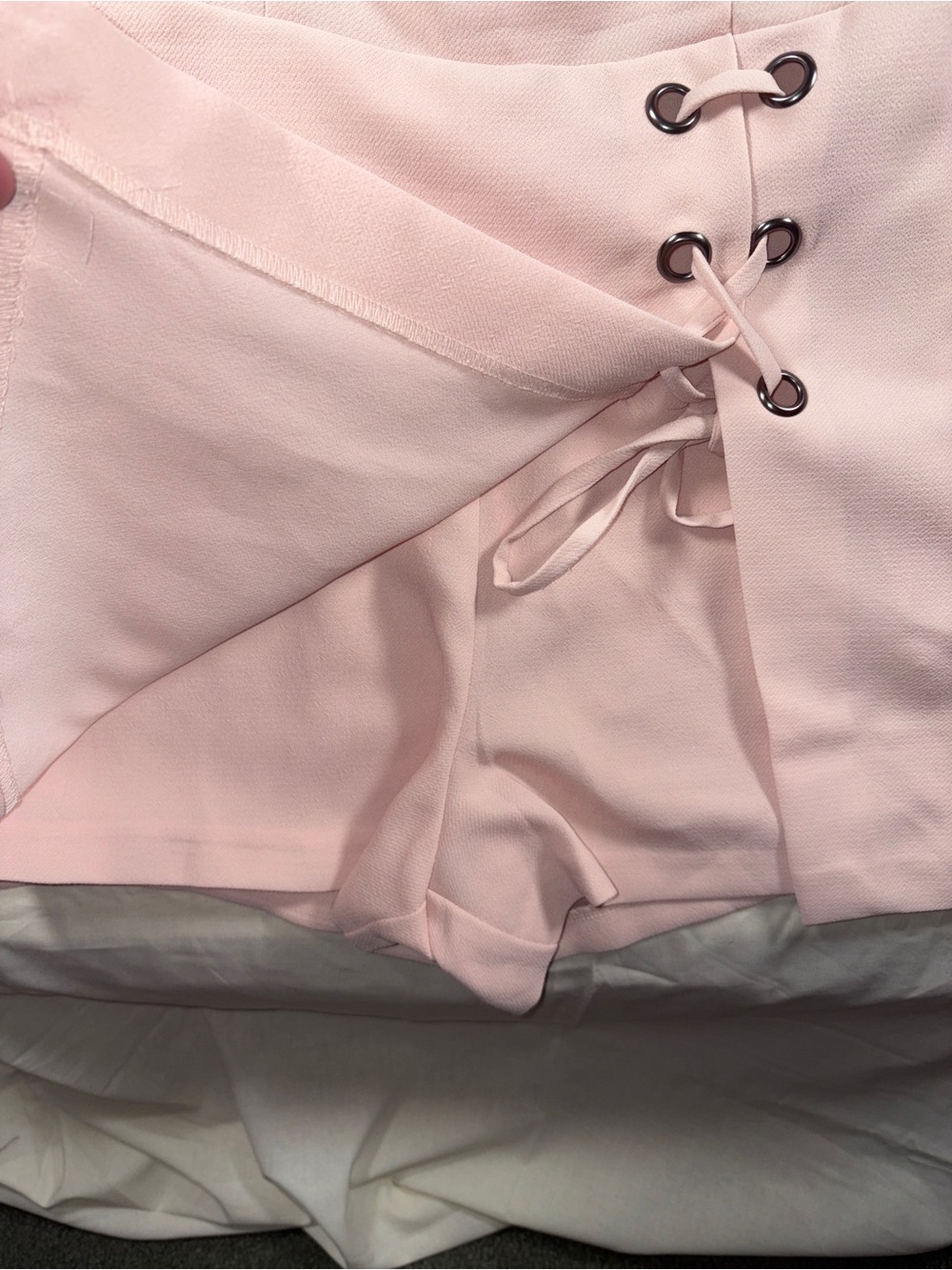 NWT Pink Lace-up Skort Romper Size 0 - Picture 6 of 11